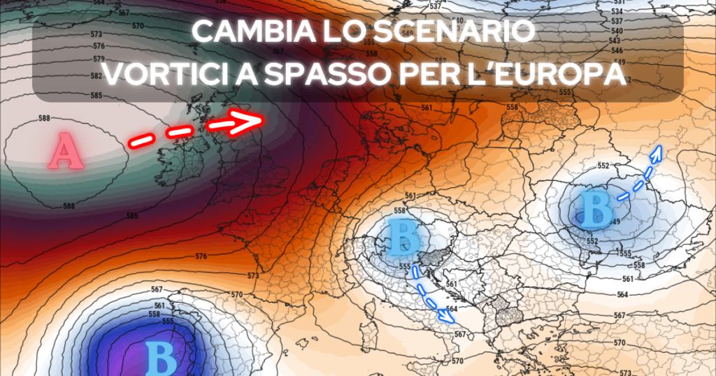 cambia lo scenario, vortici a spasso per l'Europa